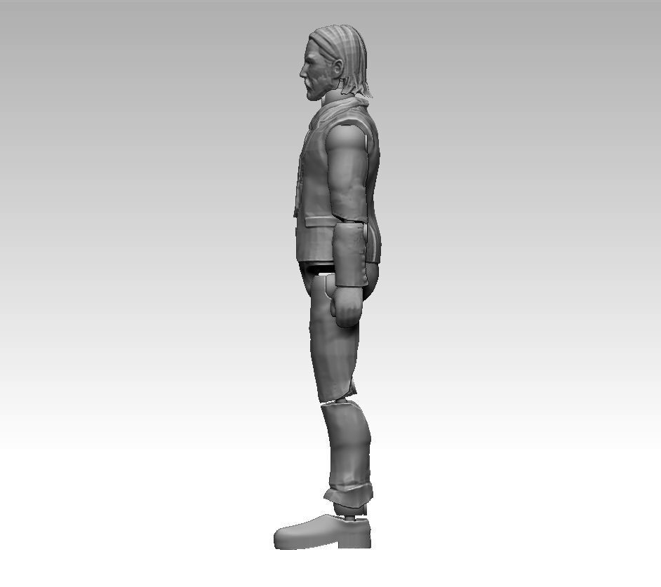 John Wick ARTICULATED ACTION FIGURE 100mm 3D print model_3