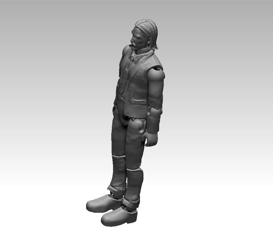 John Wick ARTICULATED ACTION FIGURE 100mm 3D print model_2