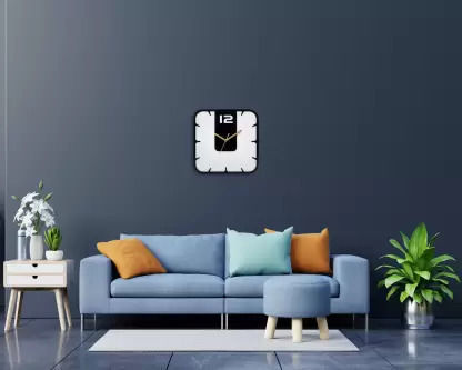 3D print large decorative square new wall clock 3D print model_5