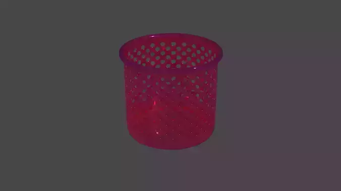 DUSTBIN LOW POLY MODEL