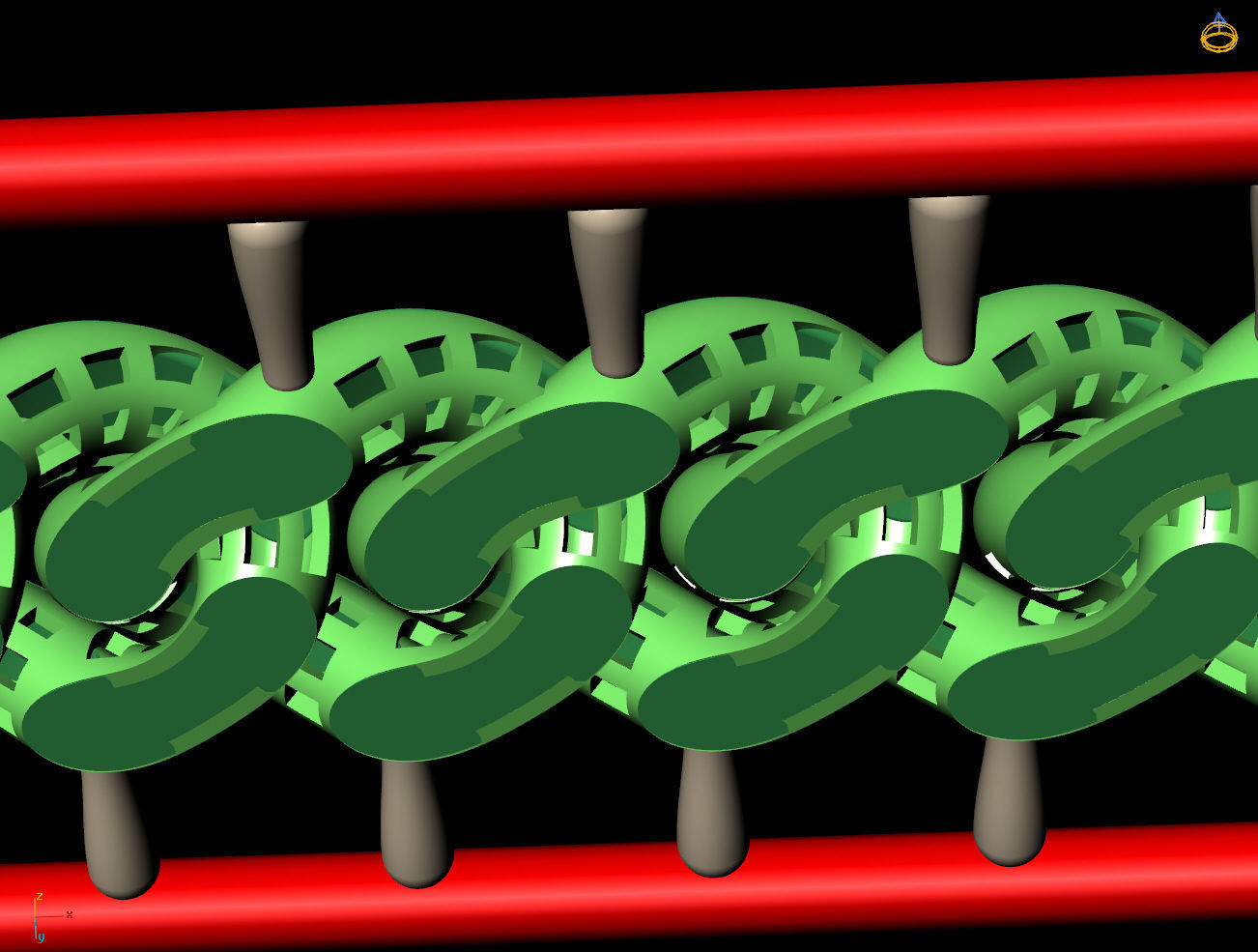 8 MM 44 CM CUBAN LINK CHAIN FOR BRACELET OR NECKLACE 3D print model_5