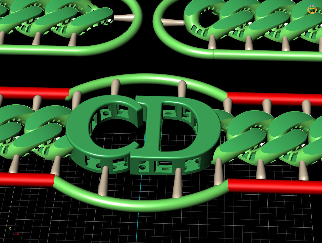 8 MM 44 CM CUBAN LINK CHAIN FOR BRACELET OR NECKLACE 3D print model_11