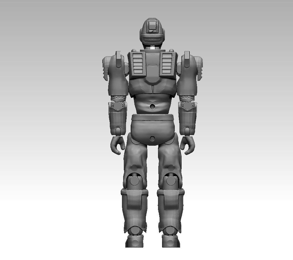 Cybercop Marte ARTICULATED ACTION FIGURE 100mm 3D print model_1