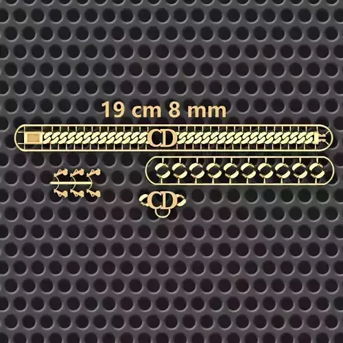 8 MM 19 CM  CUBAN LINK CHAIN FOR BRACELET OR NECKLACE