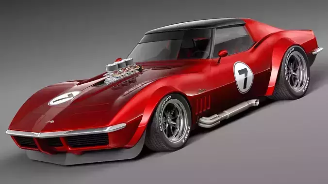 Chevrolet Corvette C3 1969 pro touring 3D Model 3D model