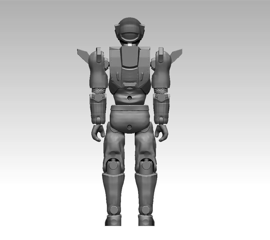 Cybercop Mercurio - ARTICULATED ACTION FIGURE 100mm 3D print model_1