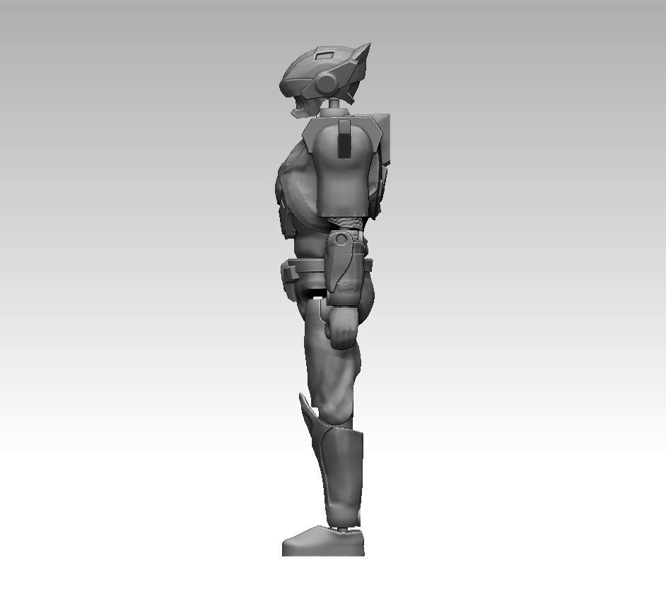 Cybercop Mercurio - ARTICULATED ACTION FIGURE 100mm 3D print model_3