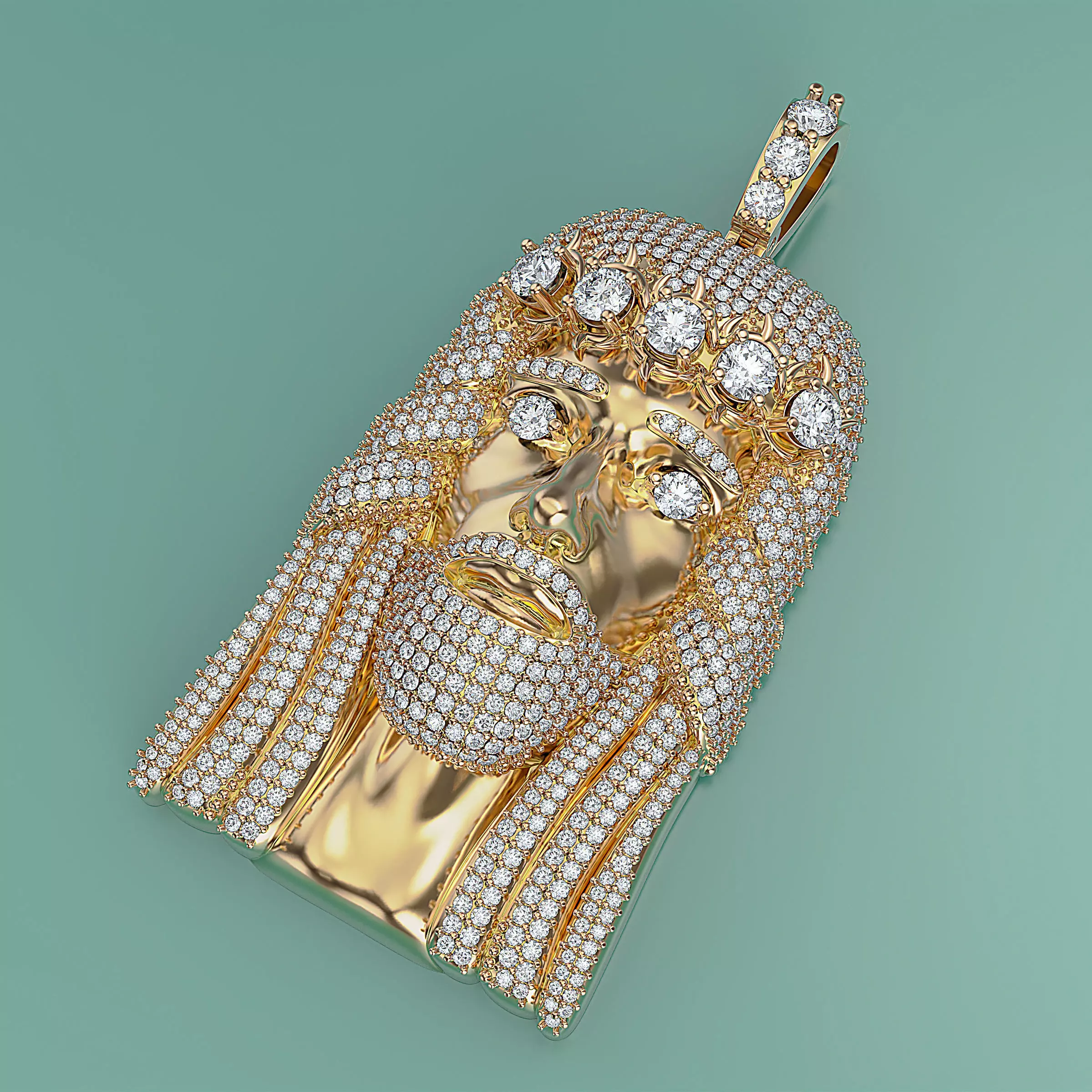 Jesus Head pendant 3D print model