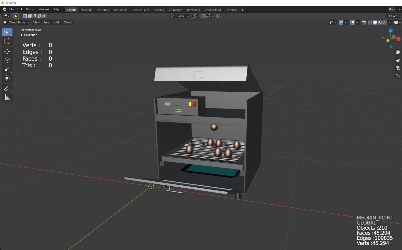egg incubator  3D model_3