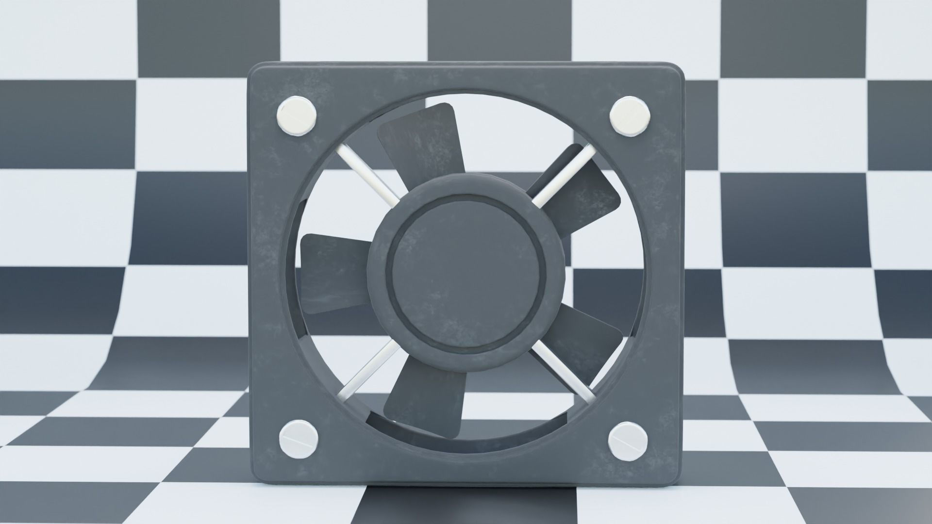 PC fan 3D Modell 3D model_1