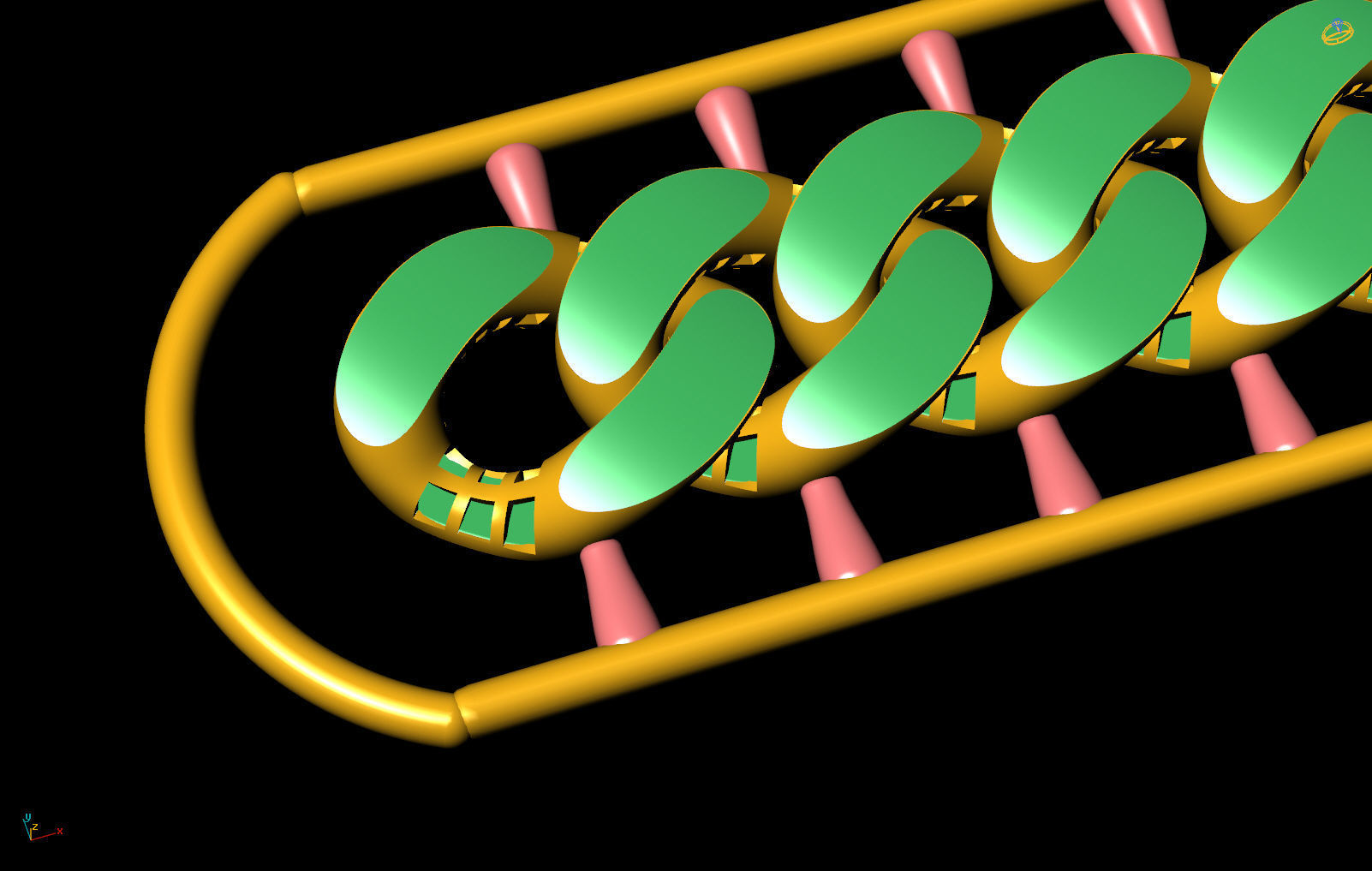 10 MM 37 CM  CUBAN LINK CHAIN FOR BRACELET OR NECKLACE 3D print model_7