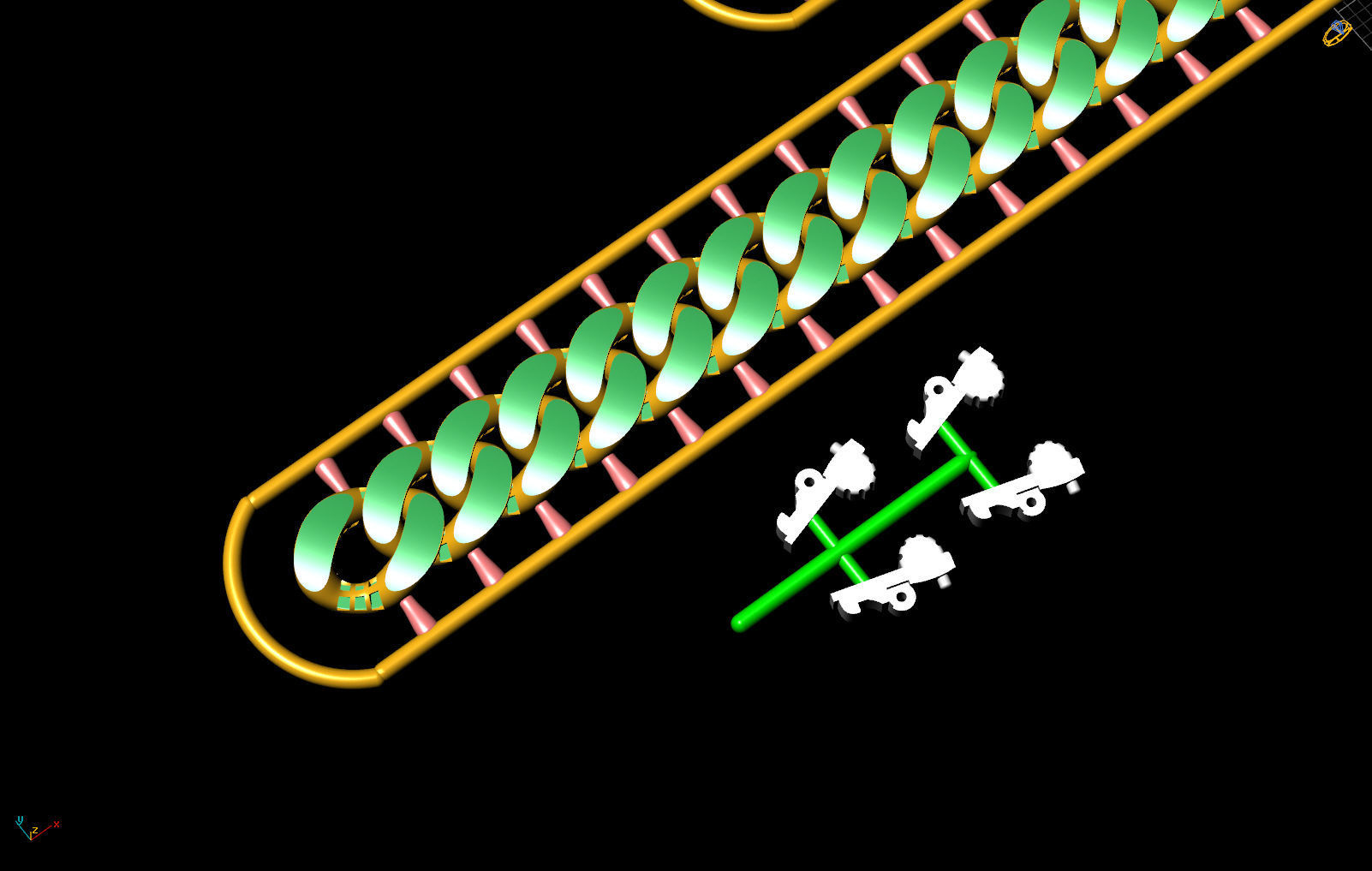 10 MM 37 CM  CUBAN LINK CHAIN FOR BRACELET OR NECKLACE 3D print model_2