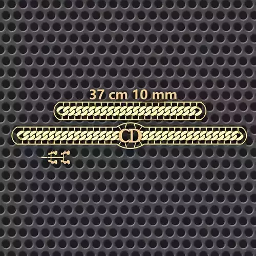 10 MM 37 CM  CUBAN LINK CHAIN FOR BRACELET OR NECKLACE 3D print model
