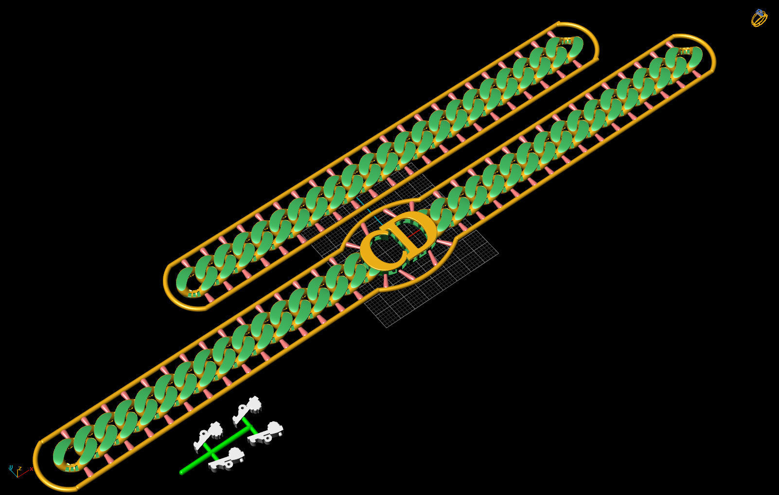 10 MM 37 CM  CUBAN LINK CHAIN FOR BRACELET OR NECKLACE 3D print model_1