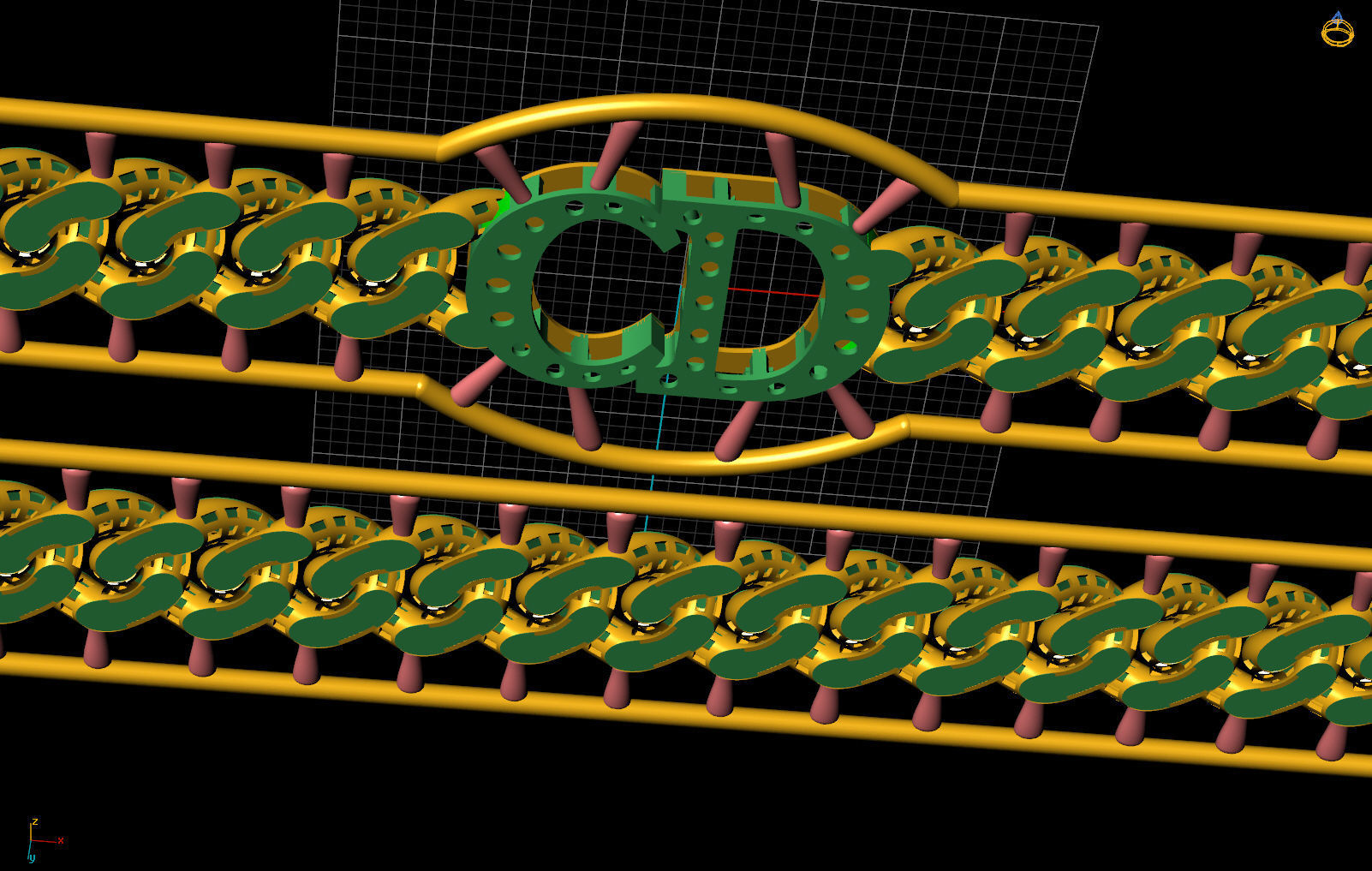 10 MM 37 CM  CUBAN LINK CHAIN FOR BRACELET OR NECKLACE 3D print model_12