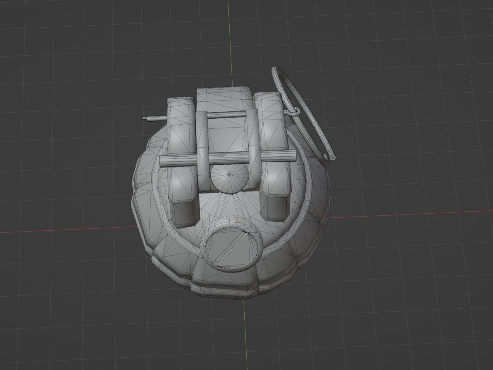 Mills Bomb Low-poly 3D model_8