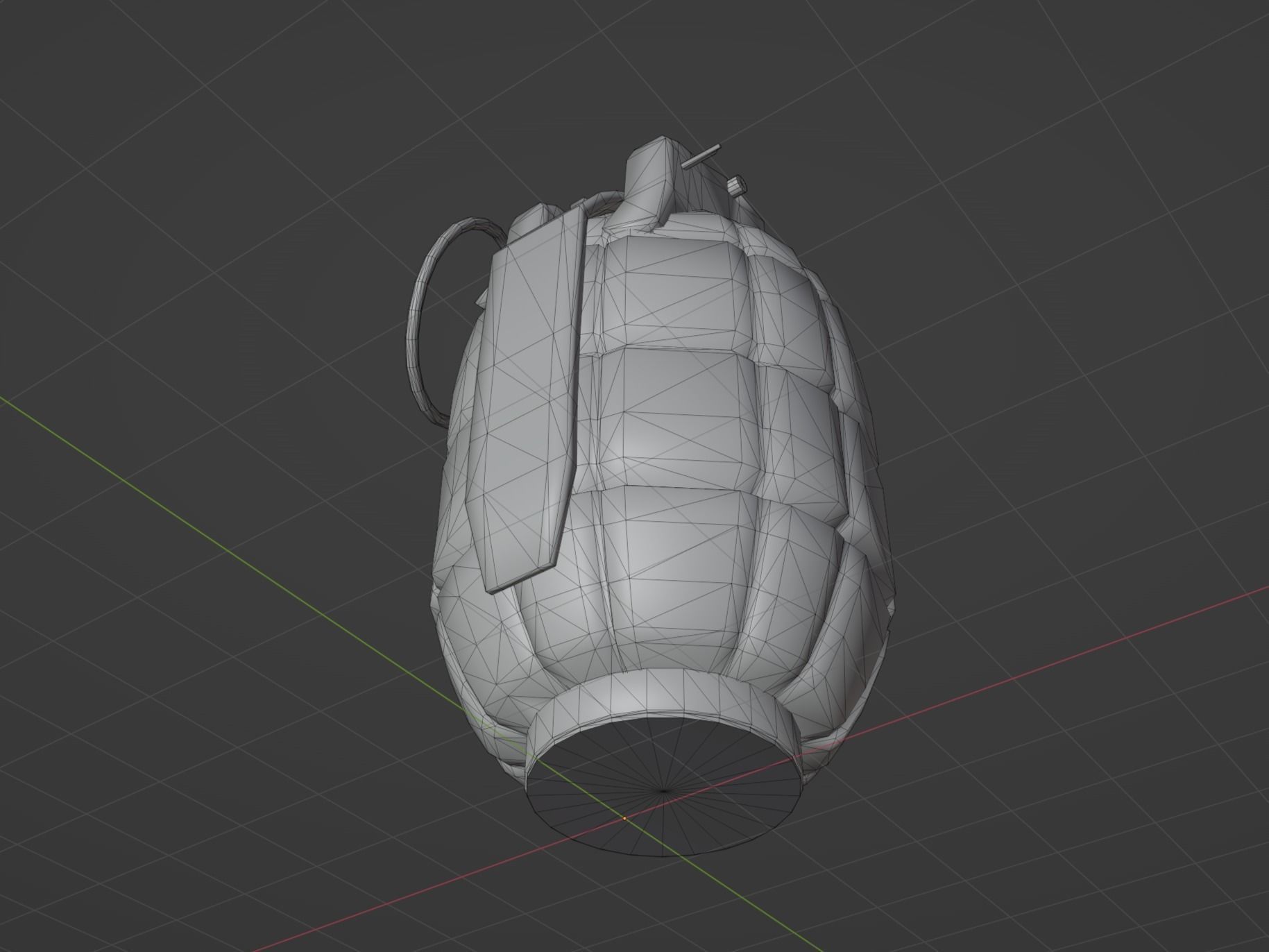 Mills Bomb Low-poly 3D model_9