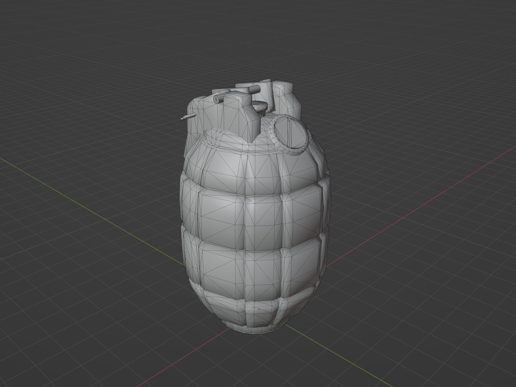 Mills Bomb Low-poly 3D model_6