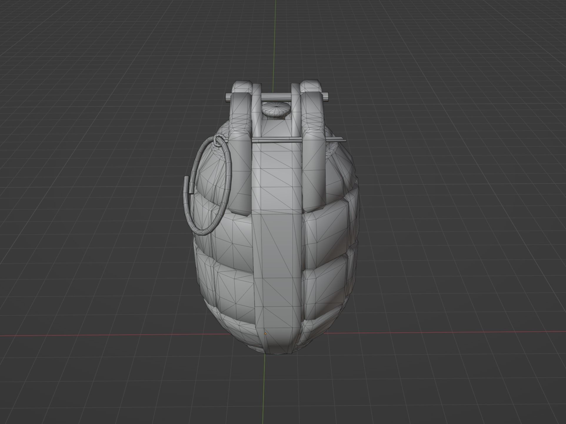 Mills Bomb Low-poly 3D model_3