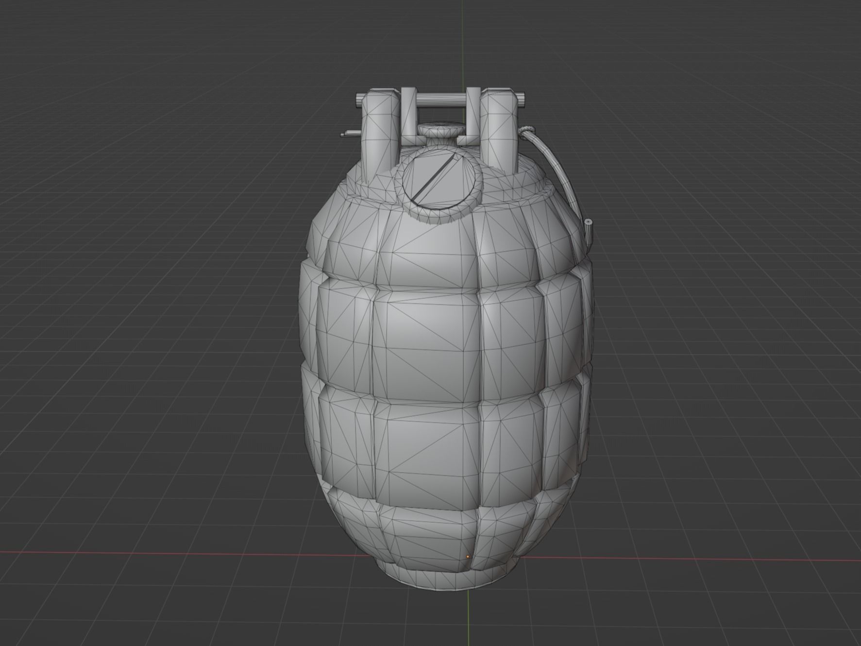 Mills Bomb Low-poly 3D model_7
