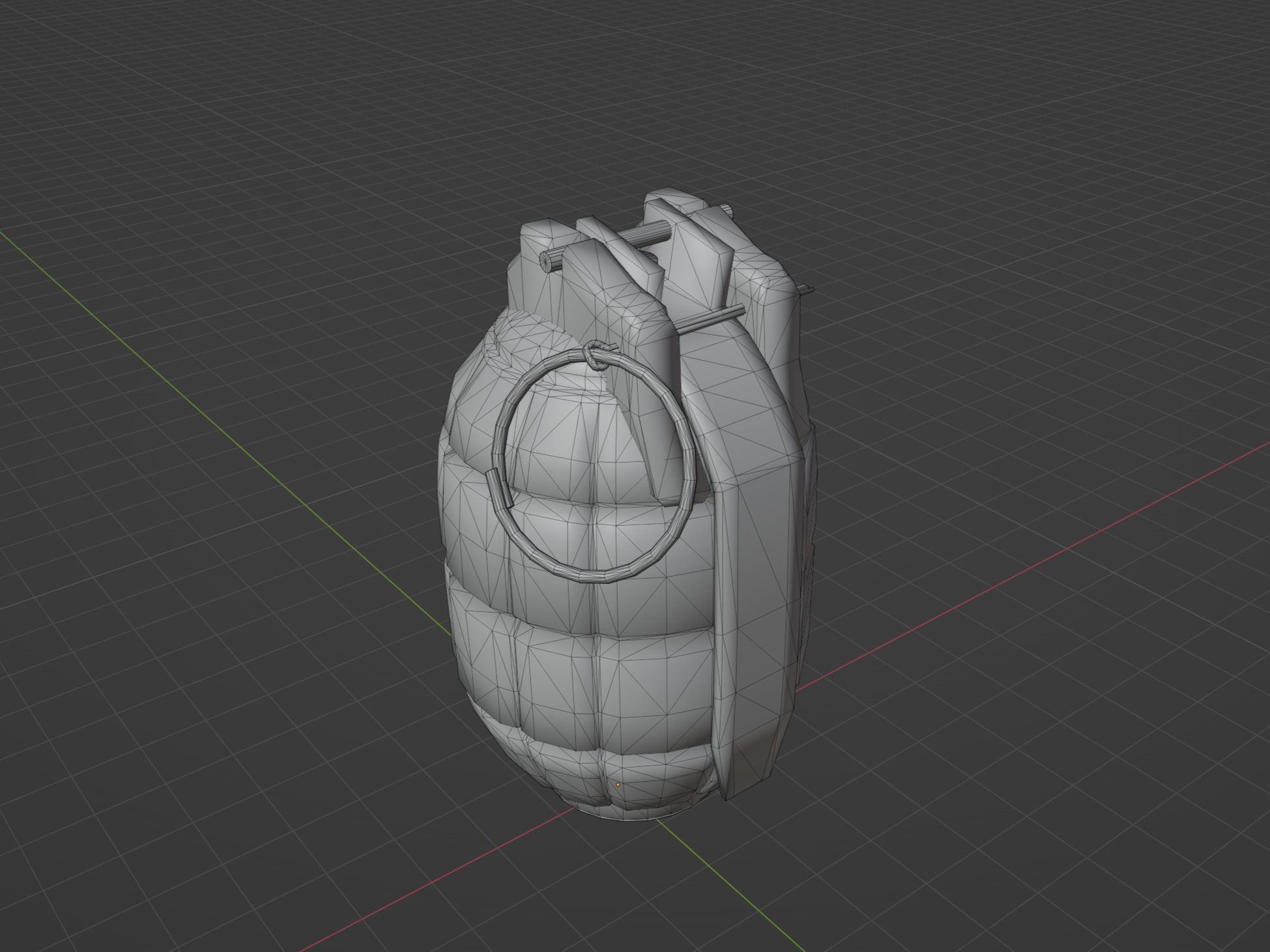 Mills Bomb Low-poly 3D model_2