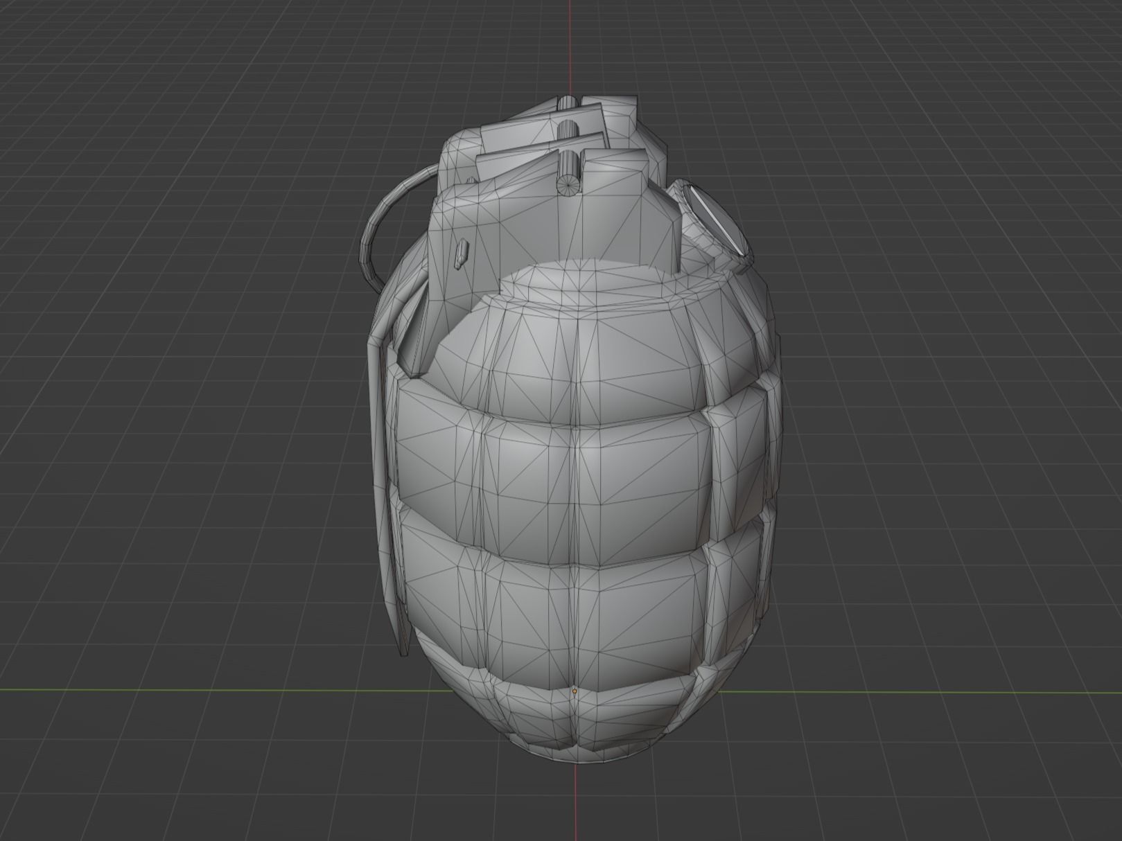 Mills Bomb Low-poly 3D model_5