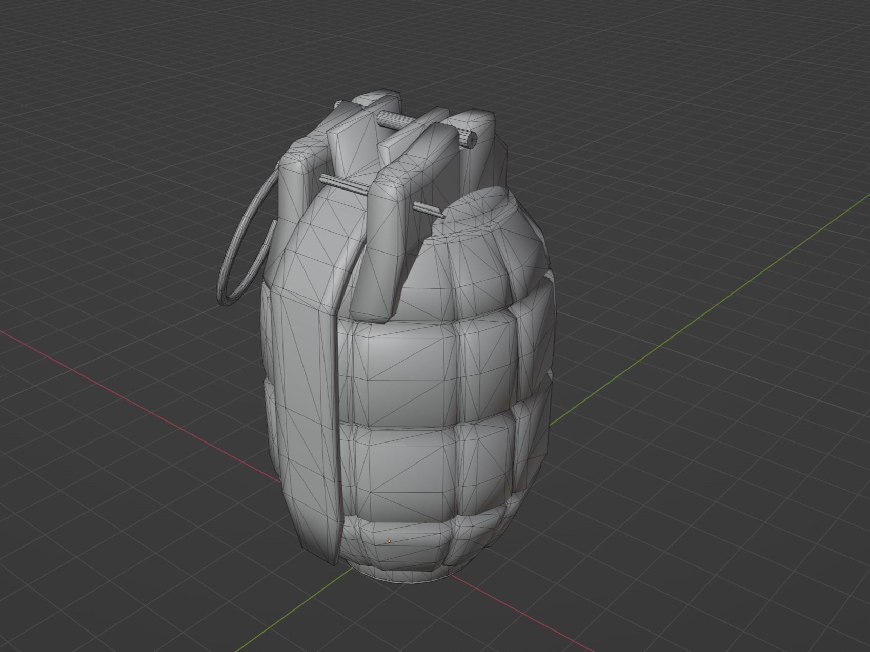 Mills Bomb Low-poly 3D model_4