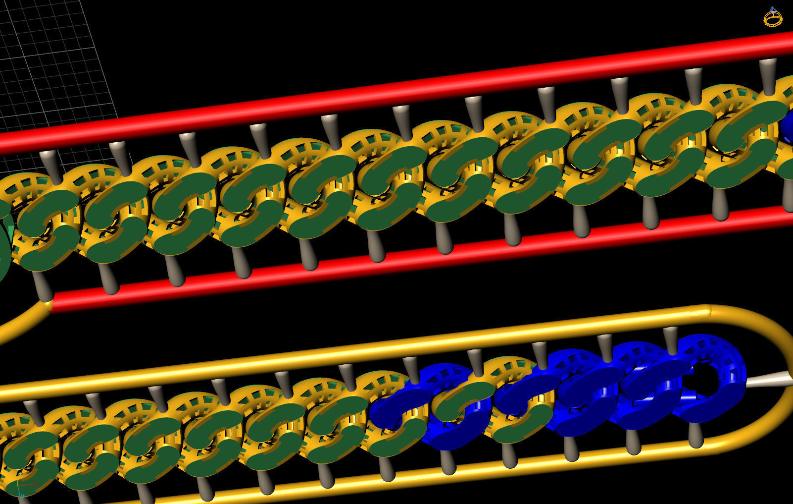 8 MM 36 CM  CUBAN LINK CHAIN FOR BRACELET OR NECKLACE 3D print model_7