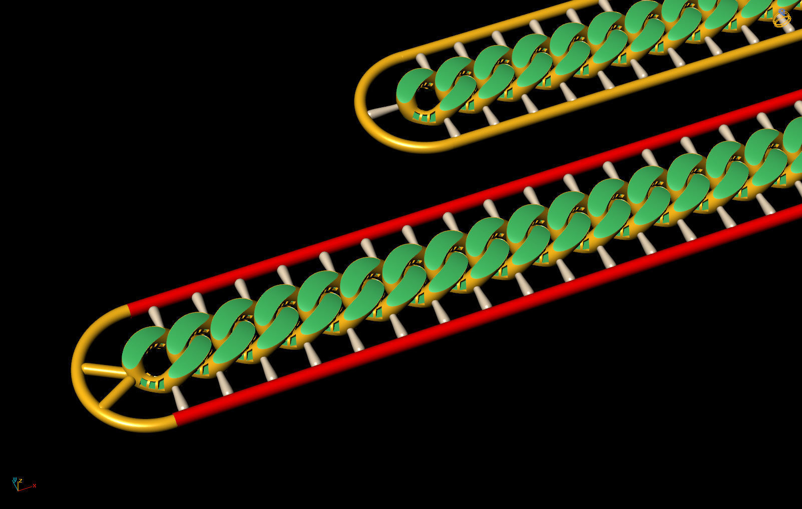 8 MM 36 CM  CUBAN LINK CHAIN FOR BRACELET OR NECKLACE 3D print model_3