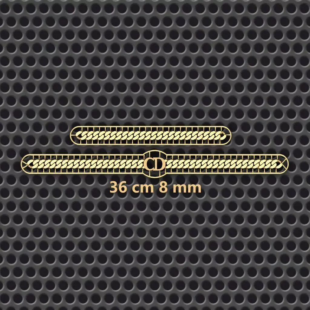 8 MM 36 CM  CUBAN LINK CHAIN FOR BRACELET OR NECKLACE 3D print model_0