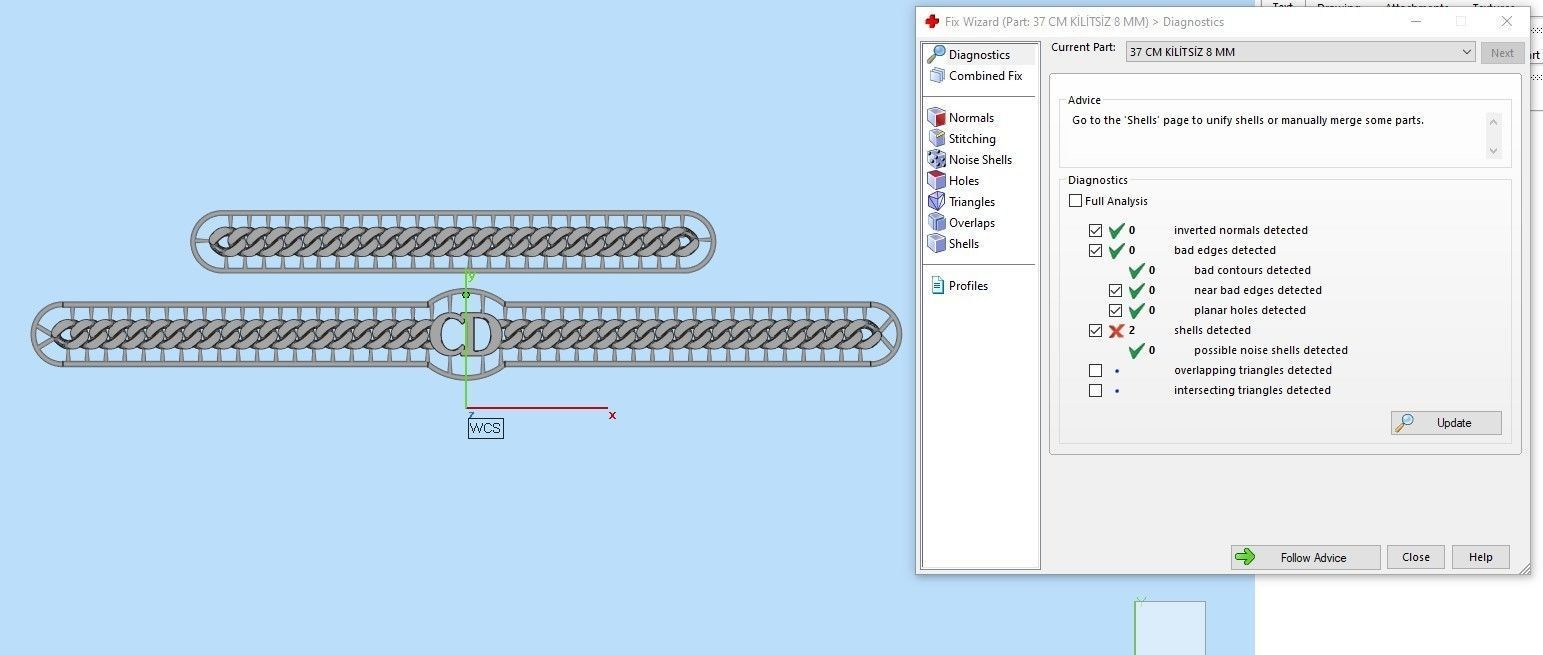 8 MM 36 CM  CUBAN LINK CHAIN FOR BRACELET OR NECKLACE 3D print model_11