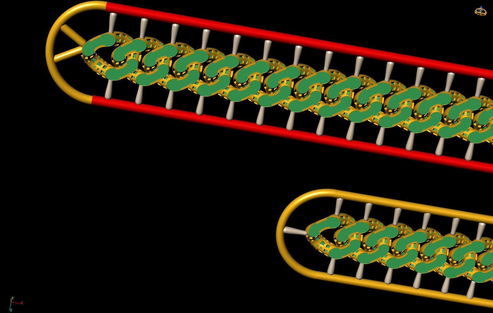 8 MM 36 CM  CUBAN LINK CHAIN FOR BRACELET OR NECKLACE 3D print model_1