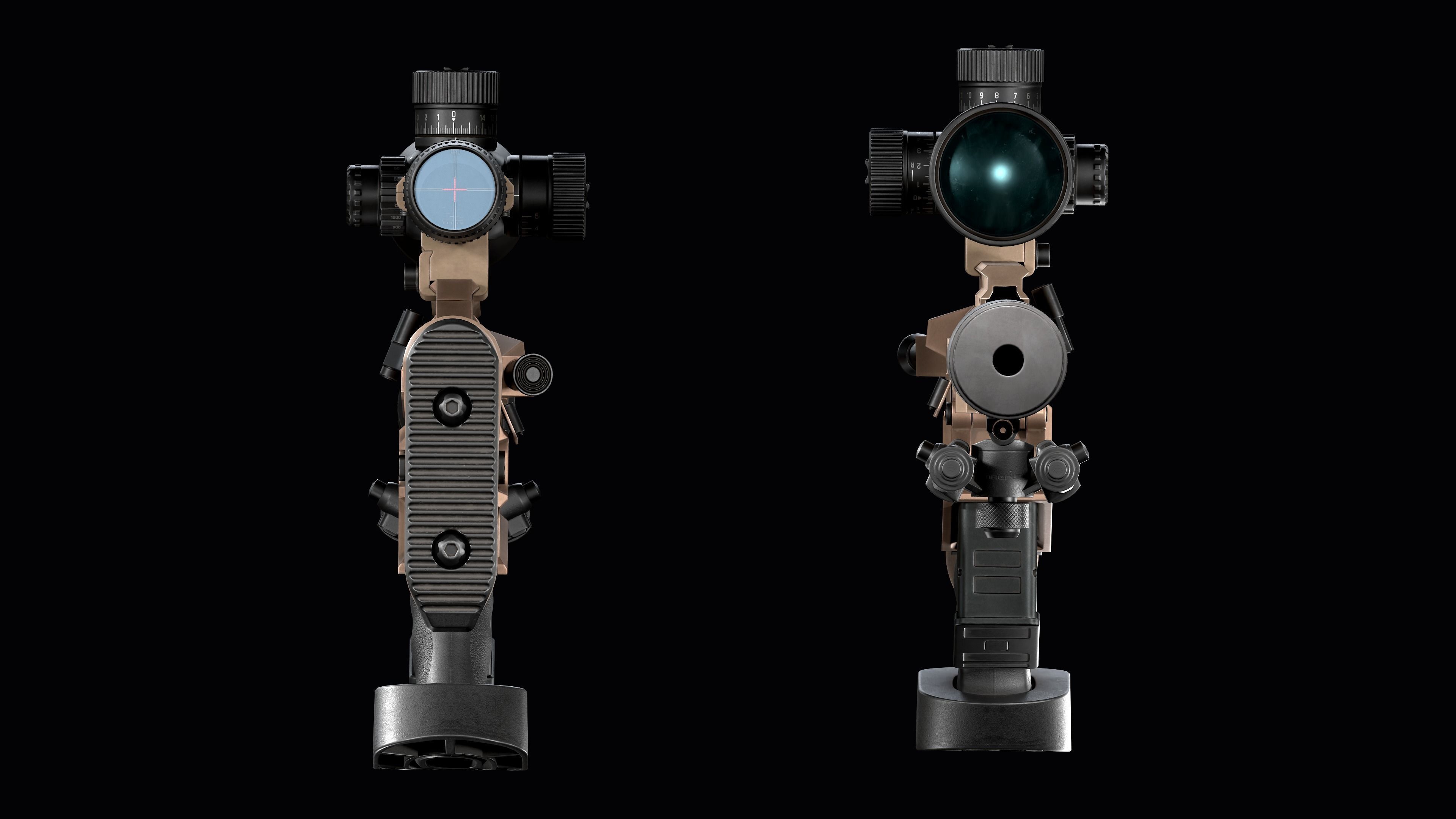 Tactical Modular Sniper Rifle MK 18 Mjolnir Low-poly 3D model_38