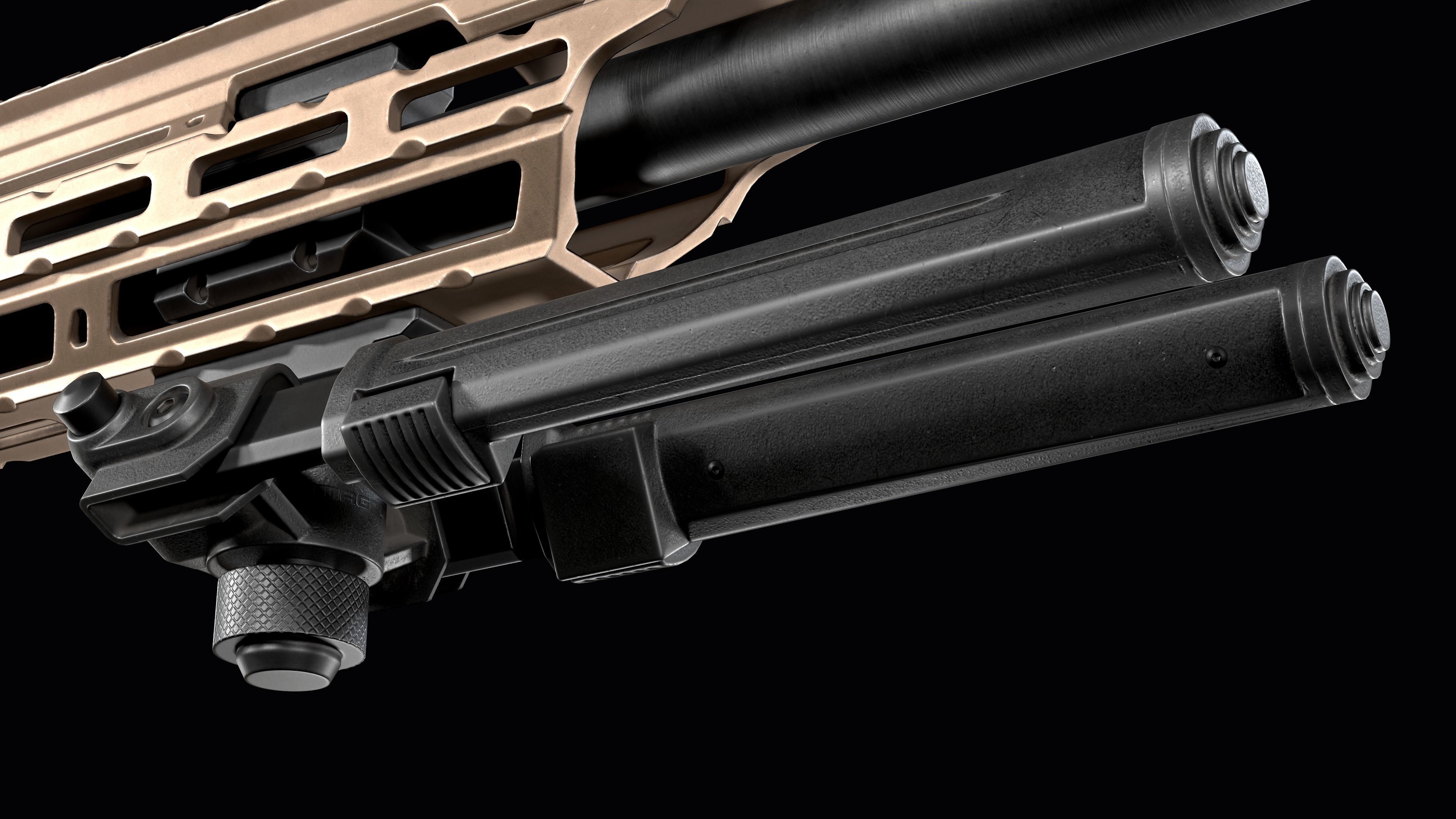 Tactical Modular Sniper Rifle MK 18 Mjolnir Low-poly 3D model_26