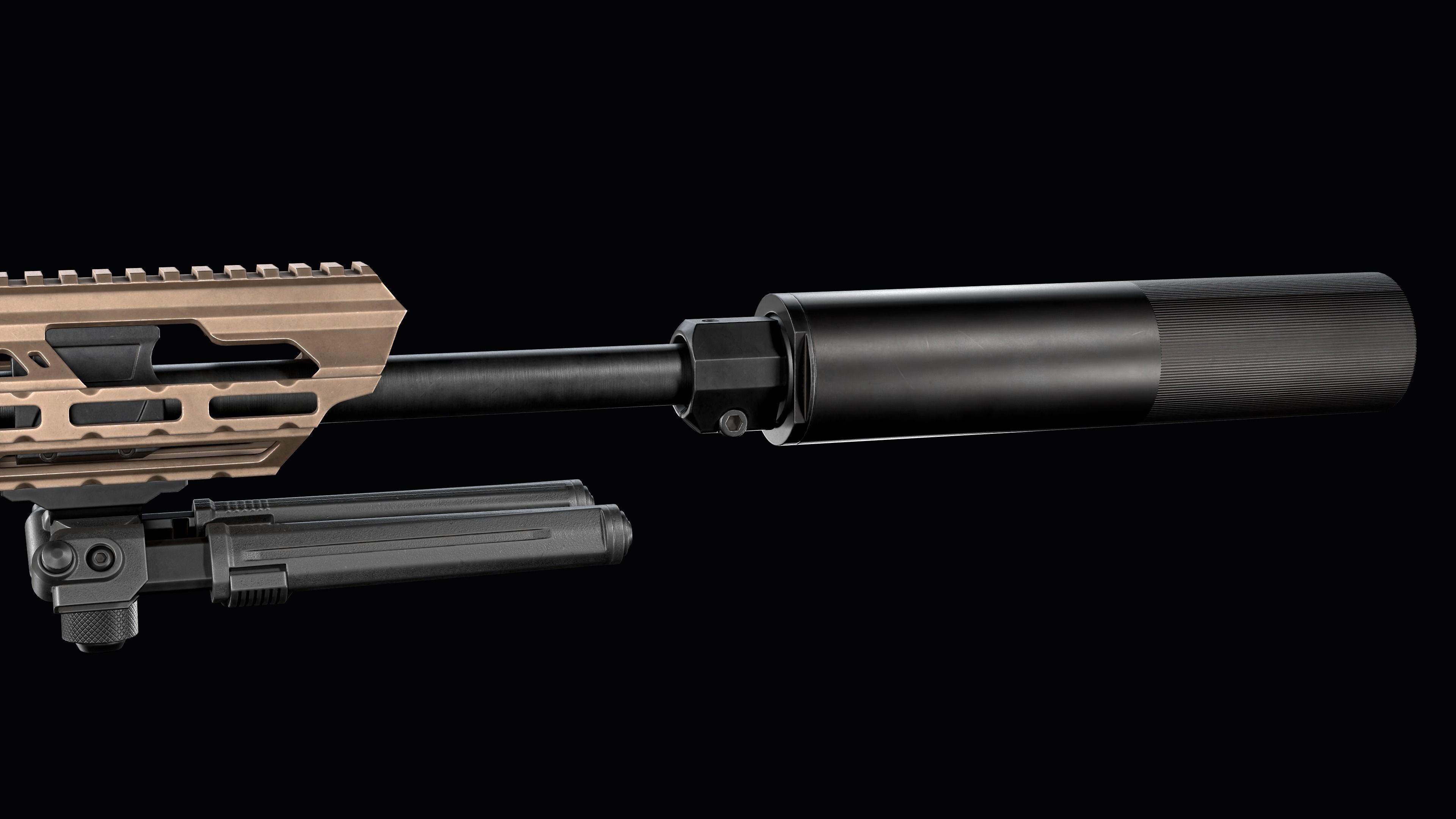 Tactical Modular Sniper Rifle MK 18 Mjolnir Low-poly 3D model_22