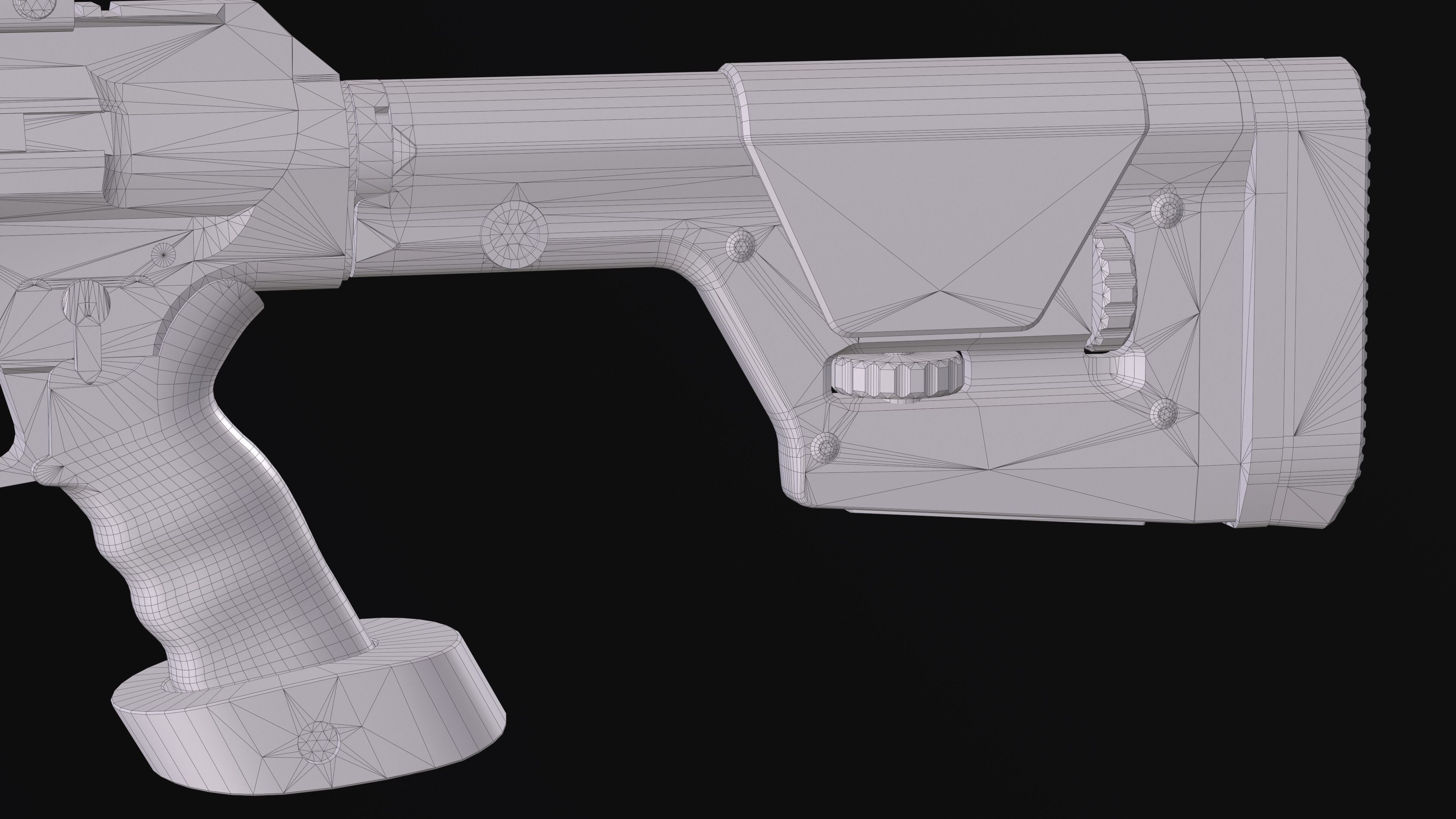 Tactical Modular Sniper Rifle MK 18 Mjolnir Low-poly 3D model_41