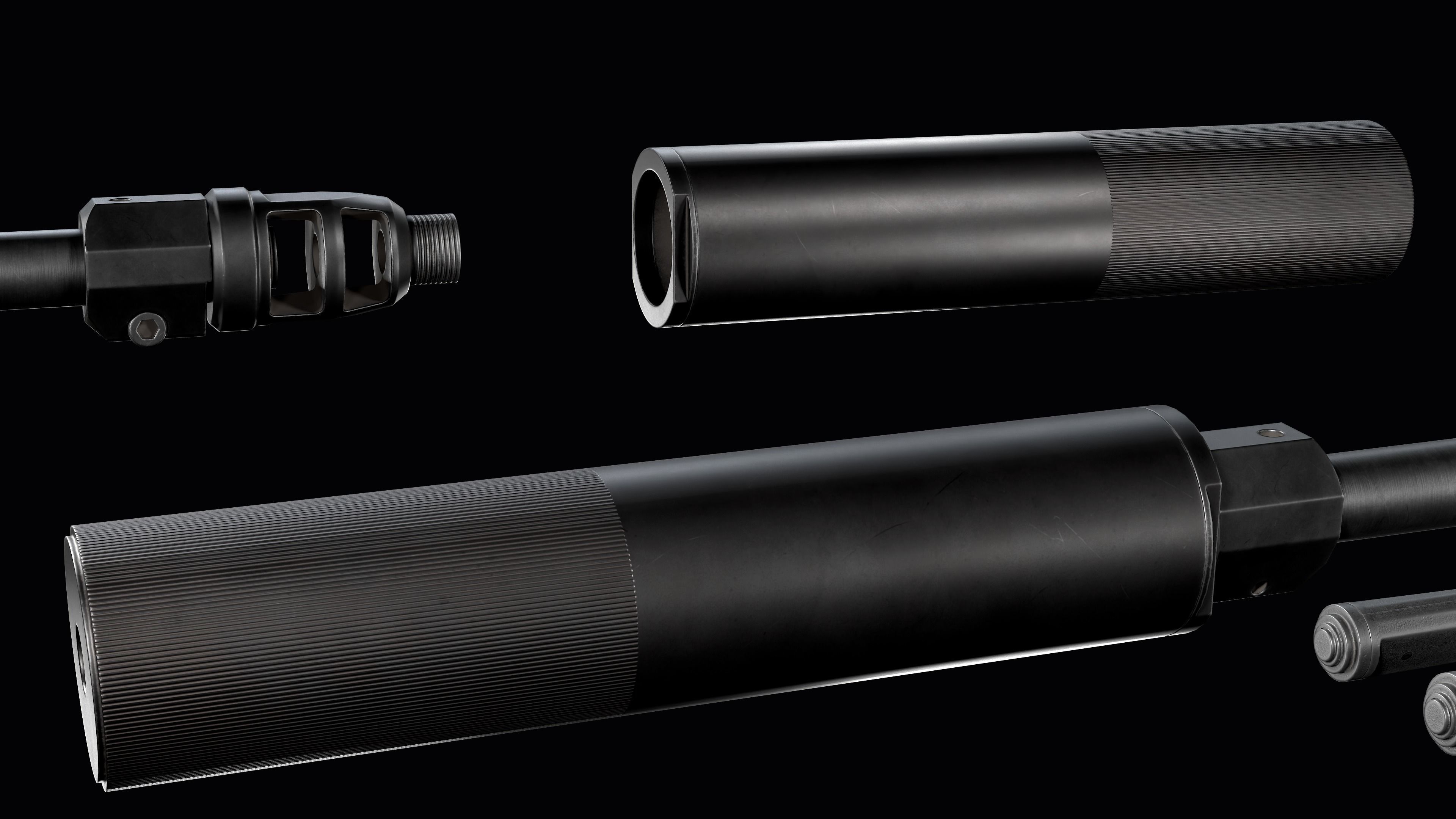 Tactical Modular Sniper Rifle MK 18 Mjolnir Low-poly 3D model_20