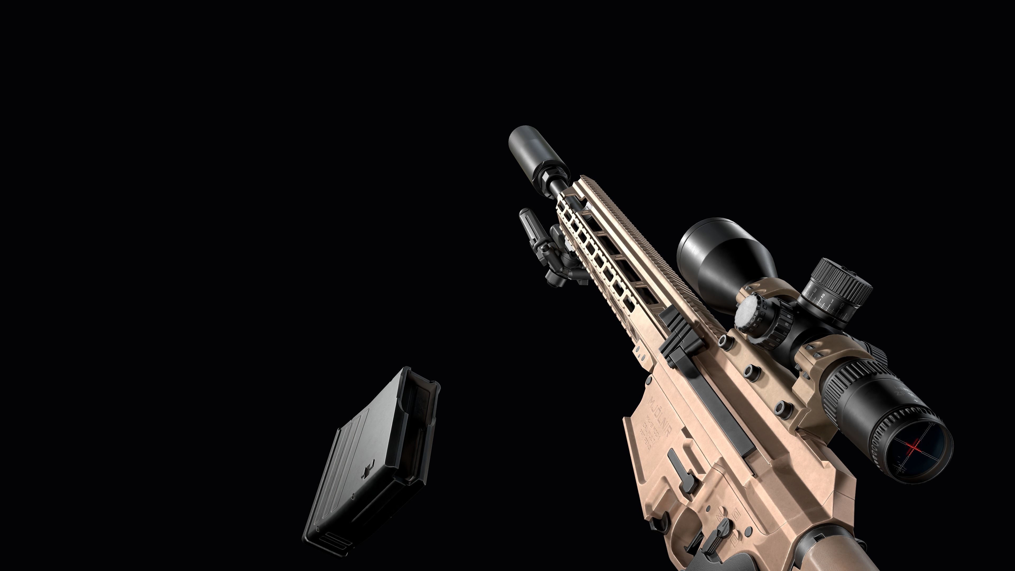 Tactical Modular Sniper Rifle MK 18 Mjolnir Low-poly 3D model_32