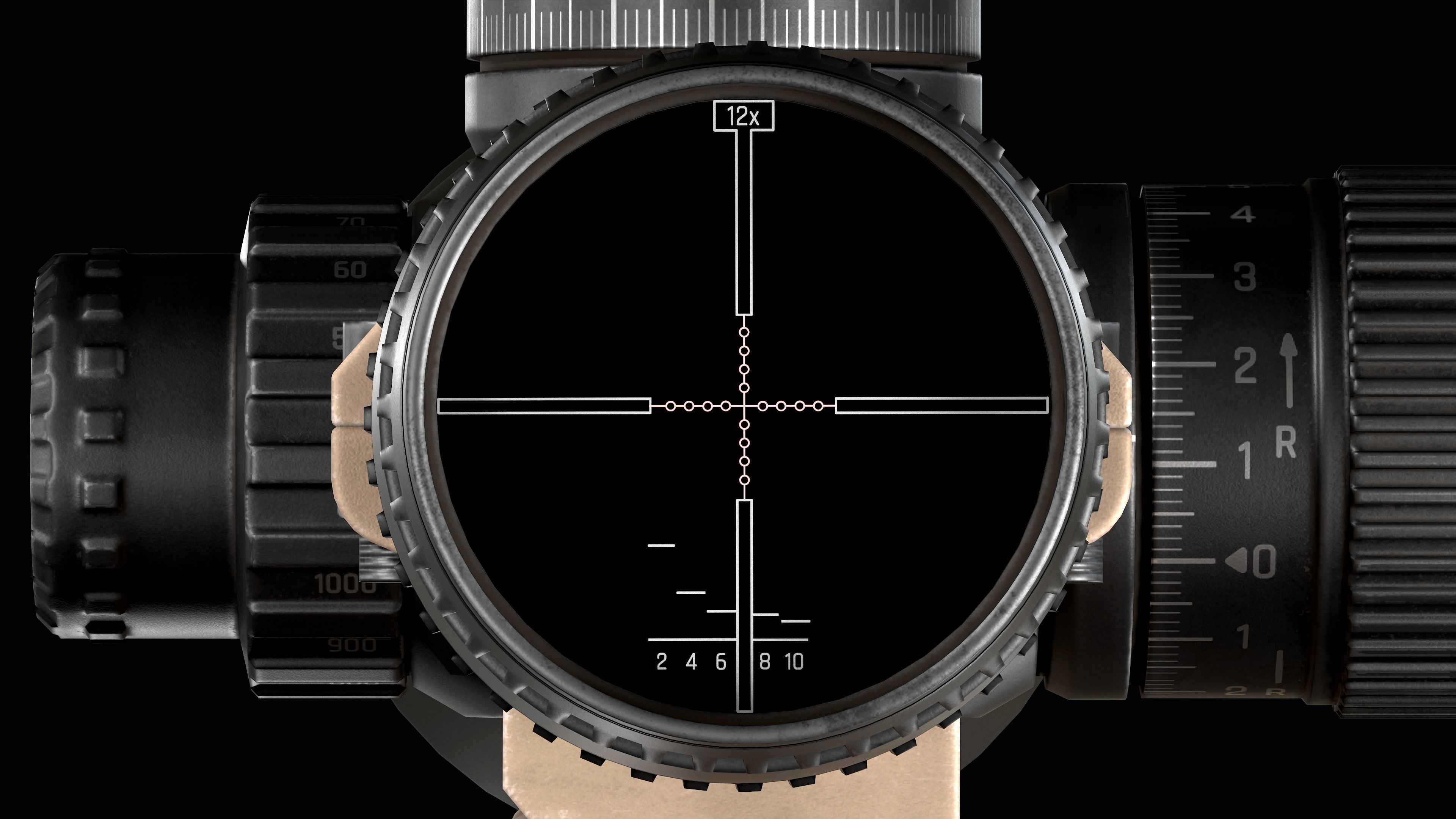 Tactical Modular Sniper Rifle MK 18 Mjolnir Low-poly 3D model_35