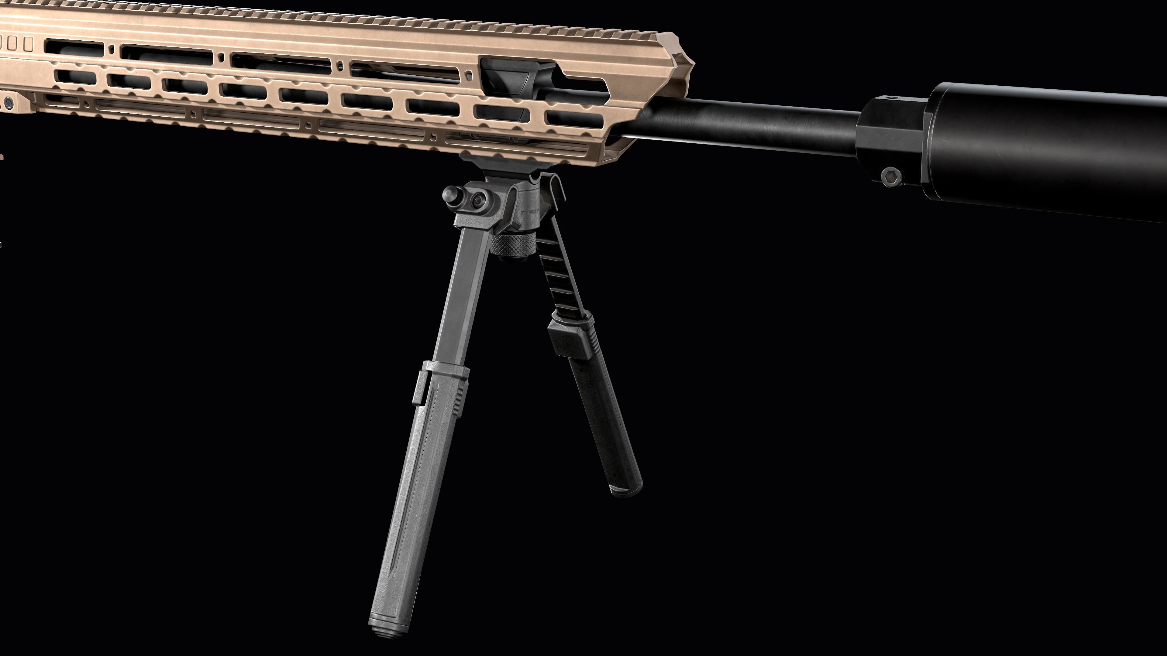 Tactical Modular Sniper Rifle MK 18 Mjolnir Low-poly 3D model_21