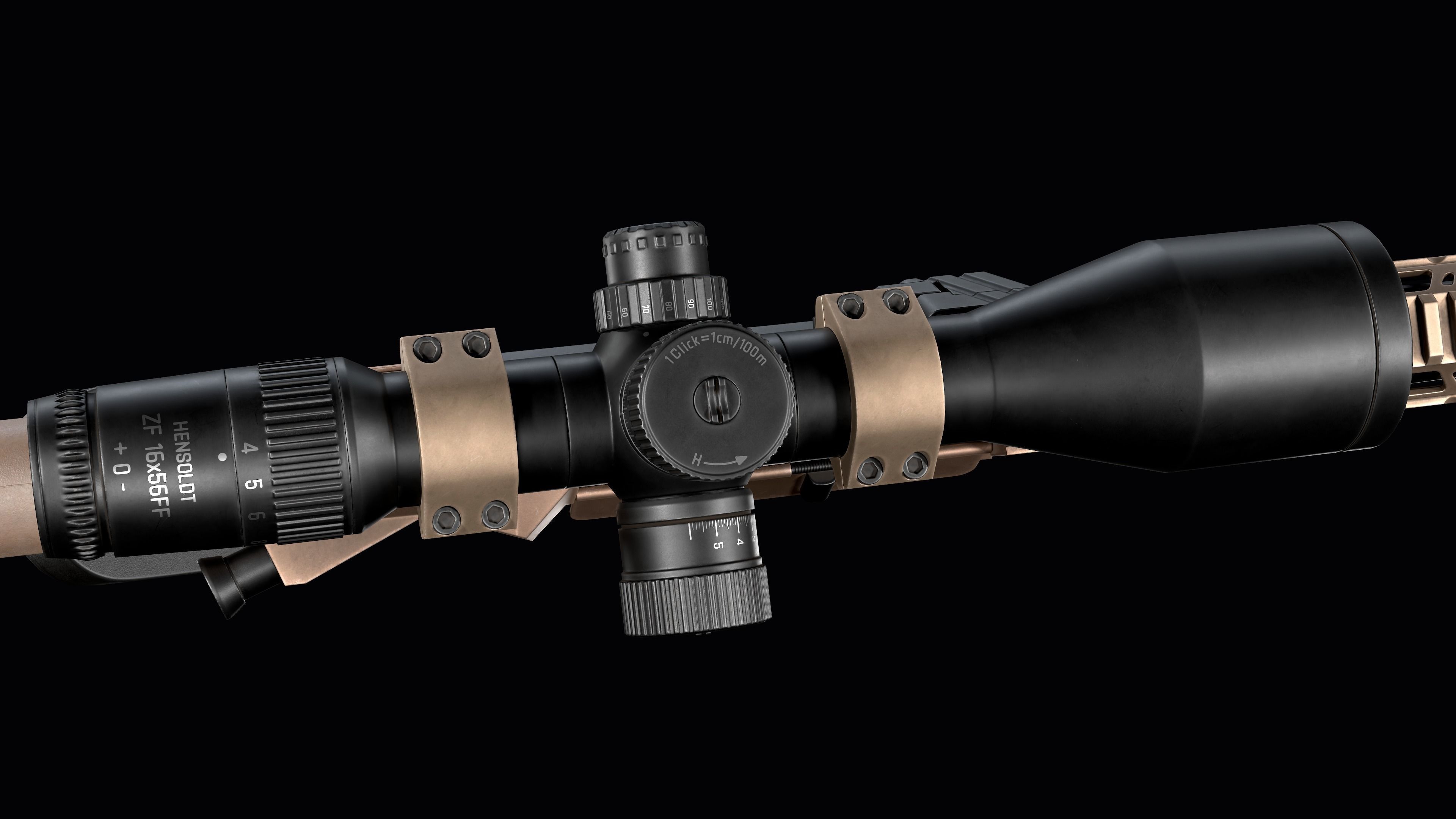 Tactical Modular Sniper Rifle MK 18 Mjolnir Low-poly 3D model_23