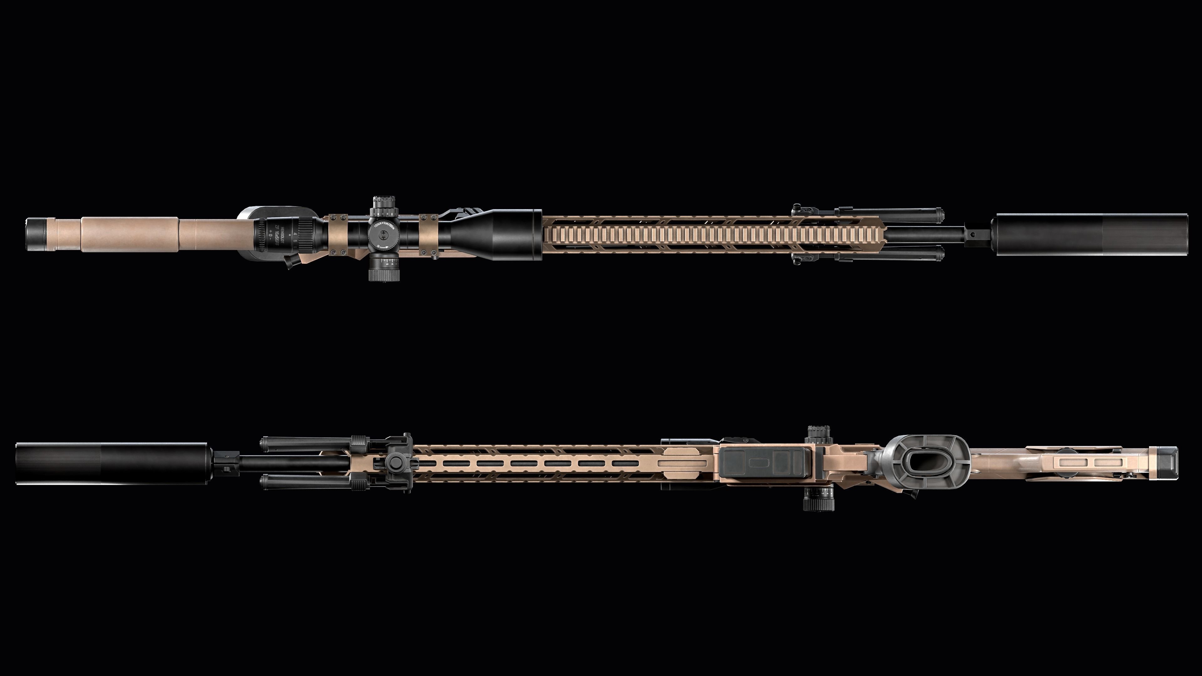 Tactical Modular Sniper Rifle MK 18 Mjolnir Low-poly 3D model_37