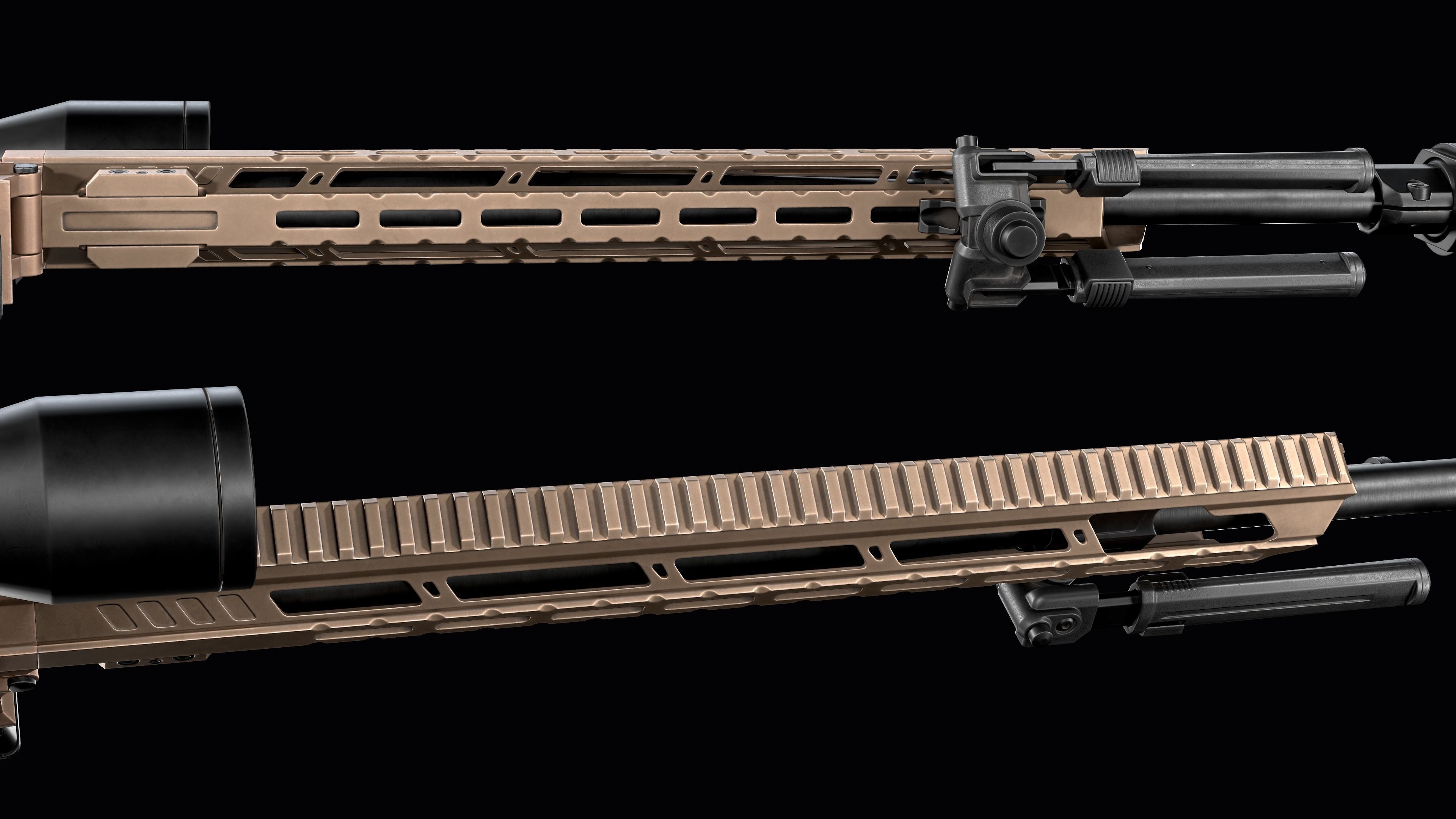 Tactical Modular Sniper Rifle MK 18 Mjolnir Low-poly 3D model_18