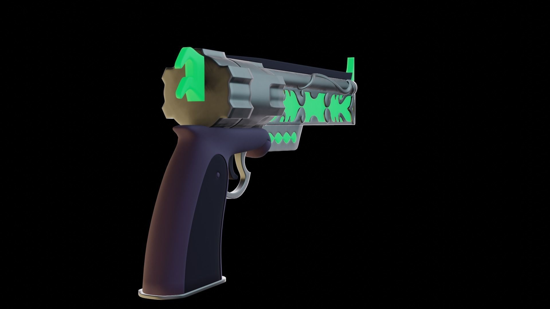 Fantasy Magic Scifi Revolver Free 3D model_2