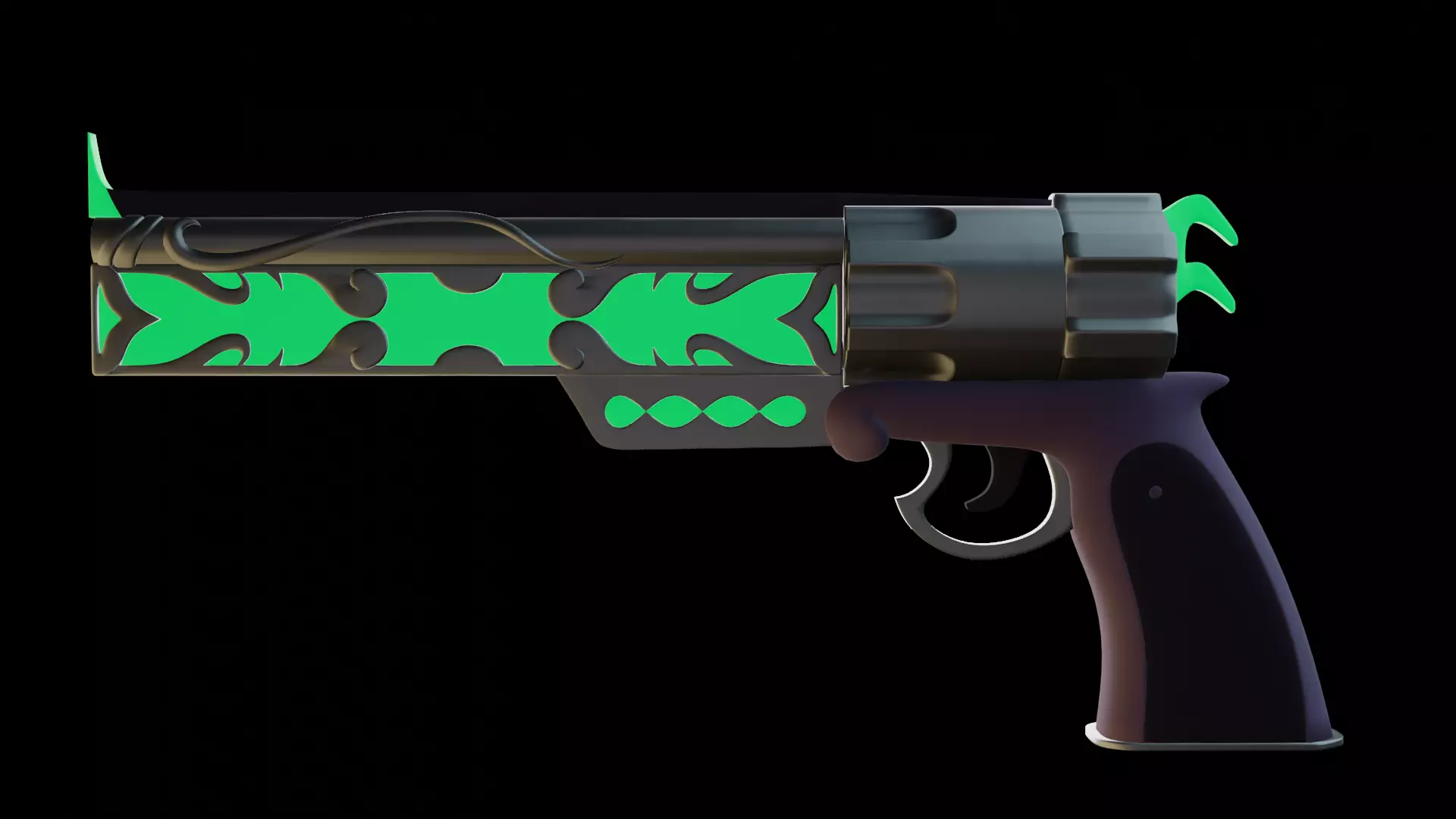 Fantasy Magic Scifi Revolver Free 3D model_0