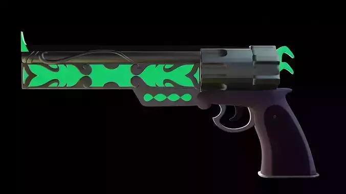 Fantasy Magic Scifi Revolver Free 3D model