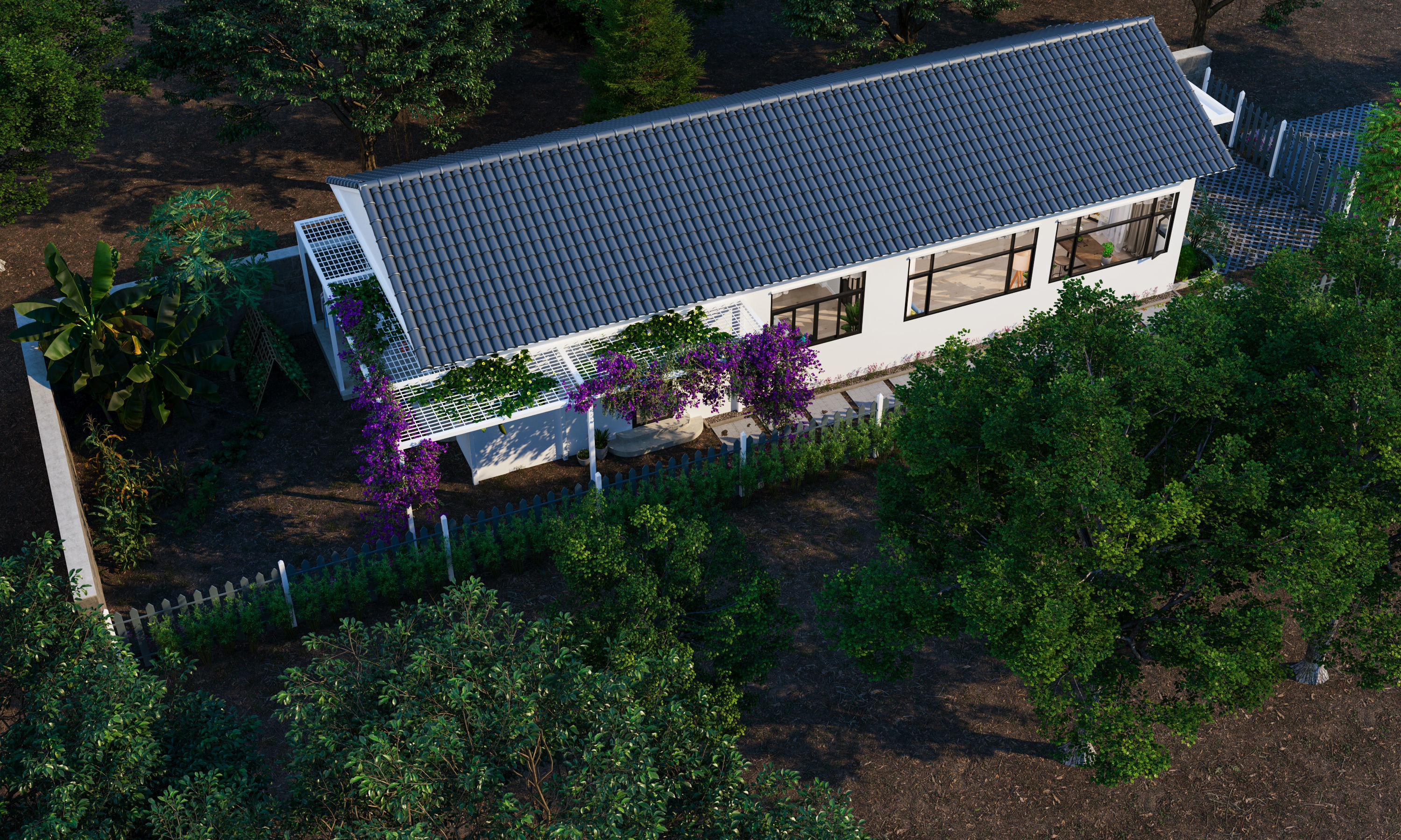 House in the countryside 3D model_1