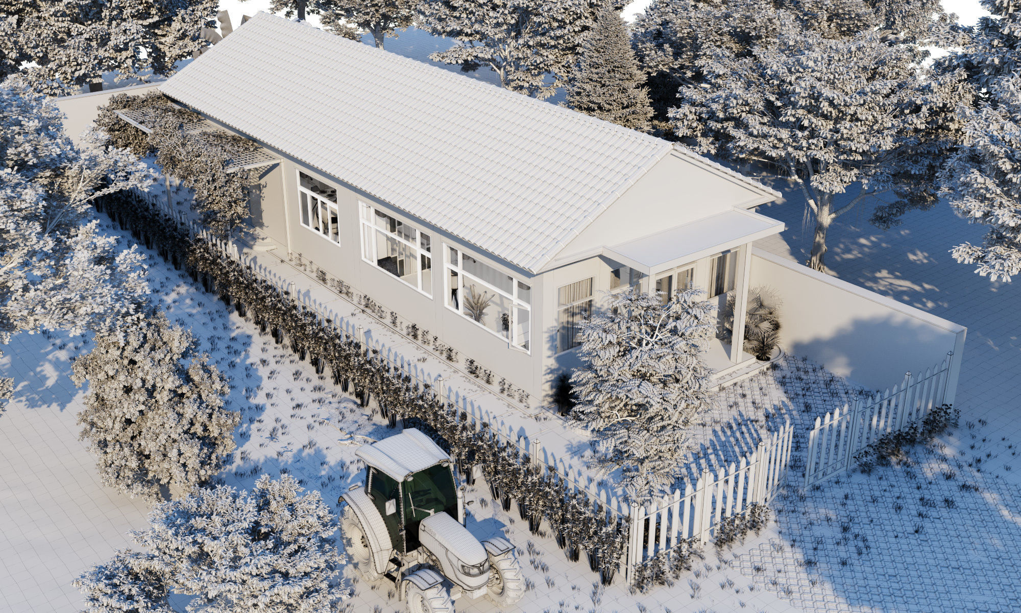 House in the countryside 3D model_7