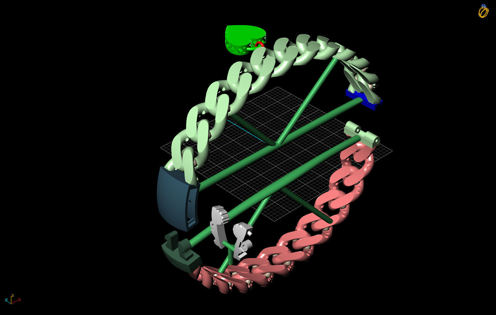 10 MM CUBAN LINK CHAIN FOR BRACELET 3D print model_5