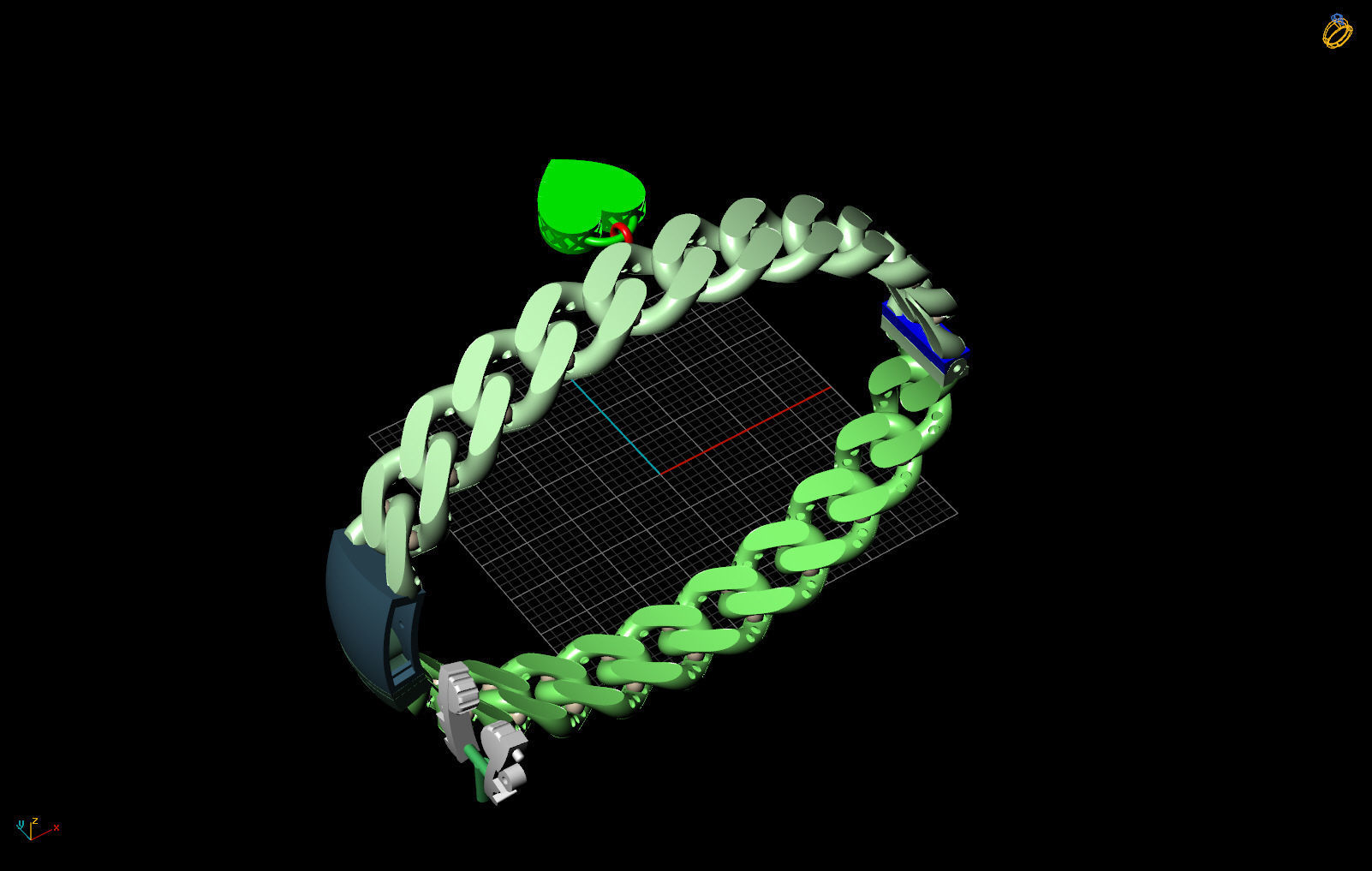 10 MM CUBAN LINK CHAIN FOR BRACELET 3D print model_12